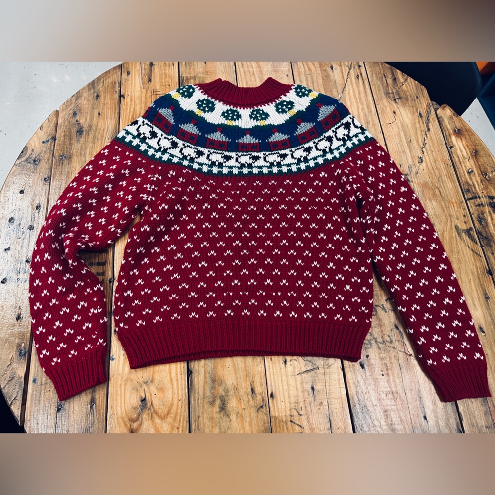 Vintage Northern Isles Fair Isle Sheep Sweater Medium